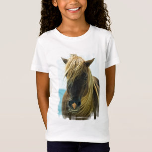 ムスタングの女の子のTシャツ Tシャツ