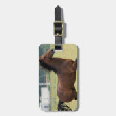 ムスタングの疾走する荷物のラベル ラゲッジタグ (正面縦)