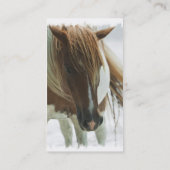 ムスタングの野生の馬の名刺 名刺 (裏面)