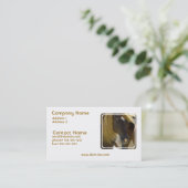 ムスタングの馬の写真の名刺 名刺 (スタンド正面)