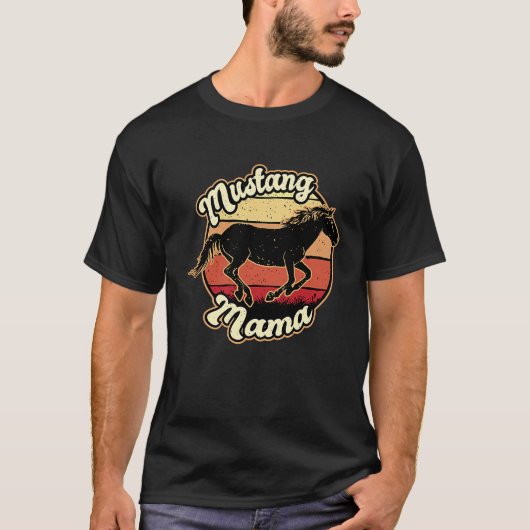 ムスタングママの馬 Tシャツ (正面)