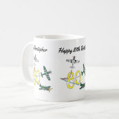 ムスタング80歳の誕生日コーヒーマグ コーヒーマグカップ (正面左)