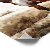 ムスタング 馬の絵 ポスター (角)