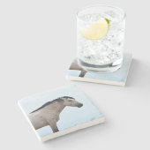 ムスタンスタリオン(4) – 大理石ストーンコースター ストーンコースター (横)