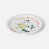 ムスタンス50th誕生日紙プレート ペーパープレート (アングル)