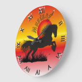 ムスタンフュールプフェルデリーブハバーウール ラージ壁時計 (傾斜)