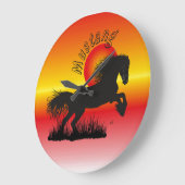 ムスタンフュールプフェルデリーブハバーウール ラージ壁時計 (傾斜)