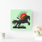 ムスタンプフェルデリベハーバーウール スクエア壁時計 (ホーム)