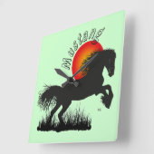 ムスタンプフェルデリベハーバーウール スクエア壁時計 (傾斜)