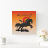 ムスタンプフェルデリベハーバーウール スクエア壁時計 (ホーム)