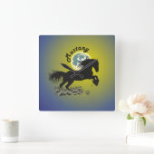 ムスタンプフェルデリベハーバーウール スクエア壁時計 (ホーム)