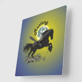 ムスタンプフェルデリベハーバーウール スクエア壁時計 (傾斜)