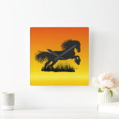 ムスタンプフェルデリベハーバーウール スクエア壁時計 (ホーム)