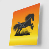 ムスタンプフェルデリベハーバーウール スクエア壁時計 (傾斜)