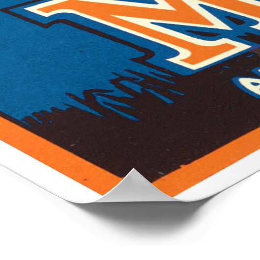 ムスタンホースカウボーイロサンゼルスカリフォルニアUSA ポスター (角)