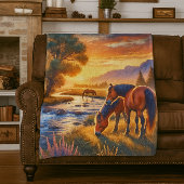 ムスタンホースグラジューズバイストリームアットサンセットホテル フリースブランケット
