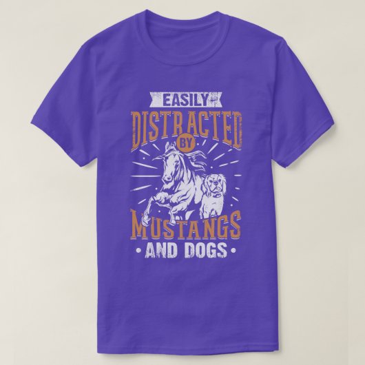 ムスタンワイルド馬好きギフト Tシャツ (デザイン正面)