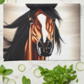 ムスタ威厳のあるング – 自由の精神 キッチンタオル (折り畳み)