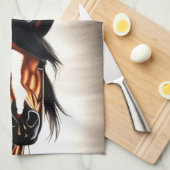 ムスタ威厳のあるング – 自由の精神 キッチンタオル (四つ折り)