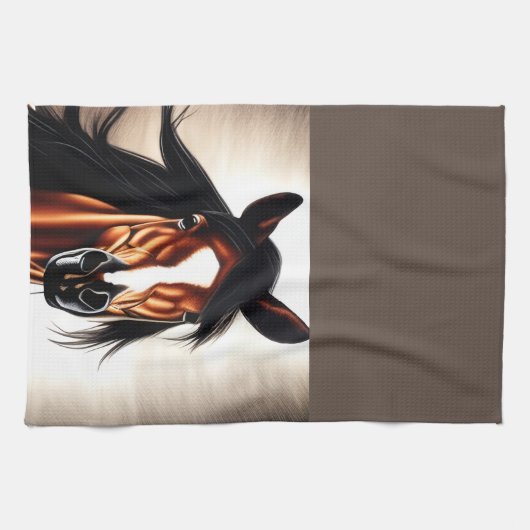 ムスタ威厳のあるング – 自由の精神 キッチンタオル (横)