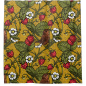 ムストラードのレンチとイチゴ シャワーカーテン (正面)