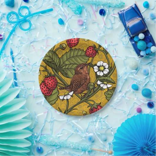 ムストラードのレンチとイチゴ ペーパープレート (パーティー)