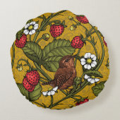 ムストラードのレンチとイチゴ ラウンドクッション (裏面)