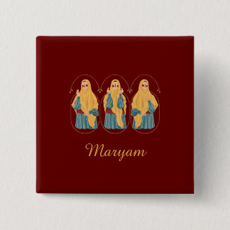 ムスリマパーソナライズされたイラストレーションボタン 缶バッジ
