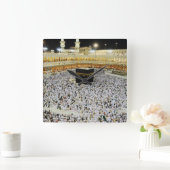 ムスリムがメッカを巡礼するイスラム美術 スクエア壁時計 (ホーム)