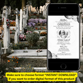 ムスリムの死の発表マースジャナザ祈りの言葉 招待状