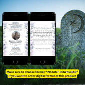 ムスリムの死の発表女性ジャナザ祈りの言葉 招待状