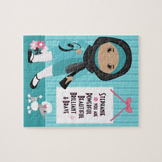 ムスリムの美しく勇敢な少女 ジグソーパズル (横)