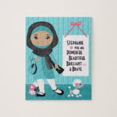 ムスリムの美しく勇敢な少女 ジグソーパズル (縦)