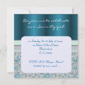 ムスリムの赤ちゃん男の子の青いアキーカの写真 招待状 (裏面)