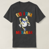 ムスリムアメリカン男性のためのイードムバラクEid al Adha Tシャツ (デザイン正面)