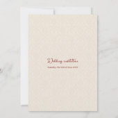 ムスリムイングリッシュベージュとレッド伝統的シンプル 招待状 (裏面)