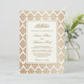 ムスリムエレガント結婚式招待状 招待状 (スタンド正面)
