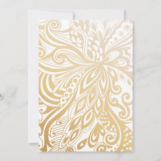 ムスリムエレガント結婚式招待状 招待状 (裏面)