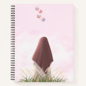 ムスリムガールスパイラルノートブックパステルイスラム美術w ノートブック (正面)