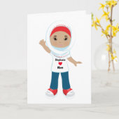 ムスリムガールマザーズデイカード カード (黄色い花)