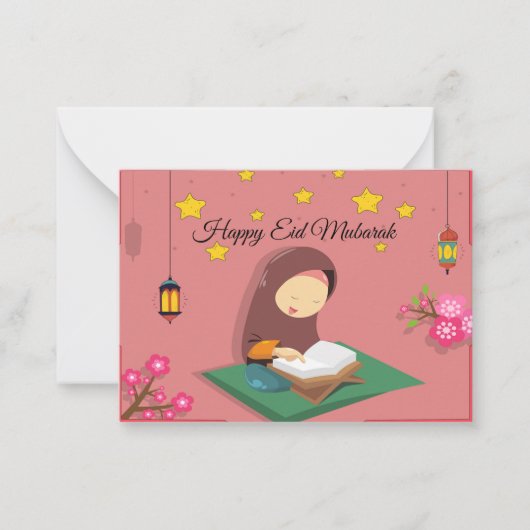 ムスリムガール読アルクラン ノートカード (正面)