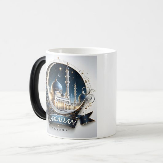 ムスリムゴールデンネイビーブルーモスクイードムバラク モーフィングマグカップ (正面左)