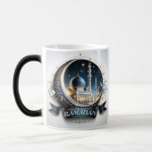 ムスリムゴールデンネイビーブルーモスクイードムバラク モーフィングマグカップ (左)