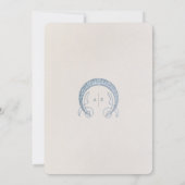 ムスリムダスティブルー結婚ズアールヌーボーミュシャ 招待状 (裏面)