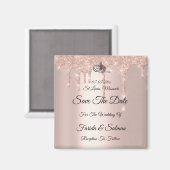 ムスリムバラ金ゴールド日付磁石を保存 マグネット (正面/裏面)