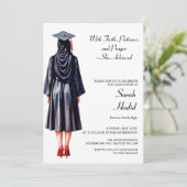 ムスリムヒジャビ卒業招待状 招待状 (スタンド正面)