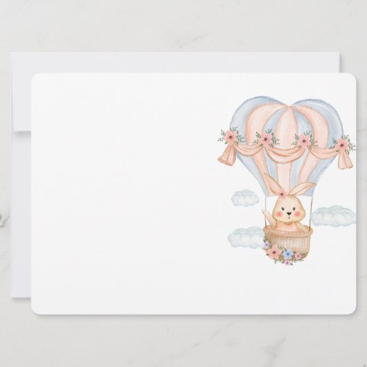 ムスリムモダンかわいいガールアクエカ招待状カード 招待状 (裏面)