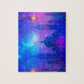 ムスリムラマダンモスクイードアートイスラムイラストレーション ジグソーパズル (縦)