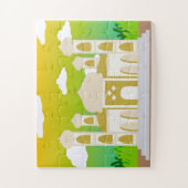 ムスリムラマダンモスクEidアートイスラムの子供 ジグソーパズル (縦)