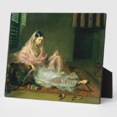 ムスリムレディーリクライニング， 1789 (キャンバス上の油) フォトプラーク (側面)